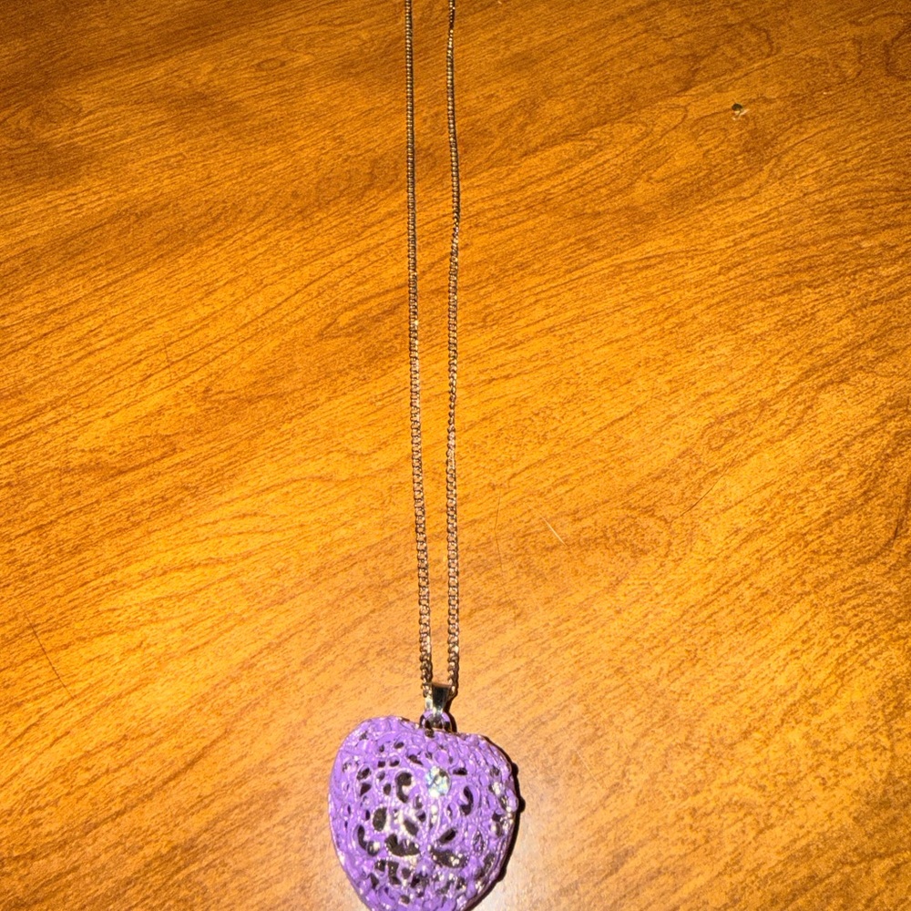 Purple Stone Pendant Necklace